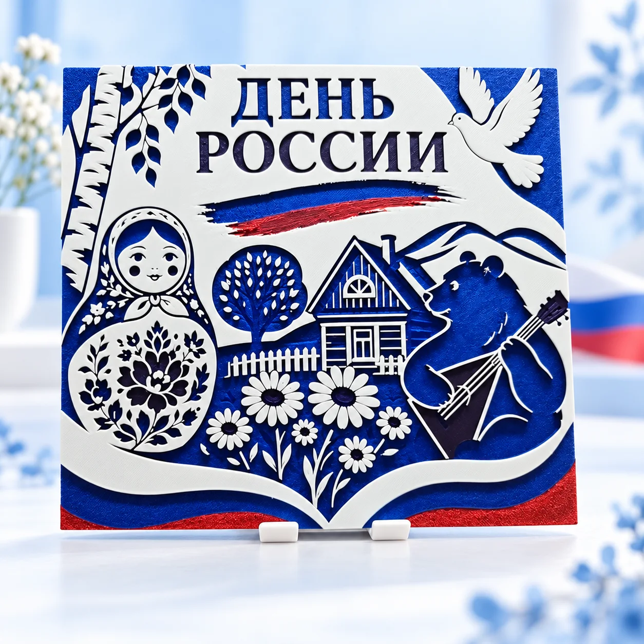 3D-картина «День России», Картина на подставке